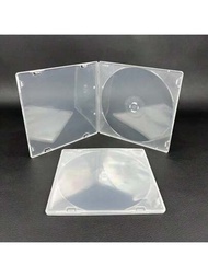 10入組無紋透明正方形PP製CD儲存盒，是粉絲收藏標準CD專輯和光盤頁面必備的工具，具有清晰的視野