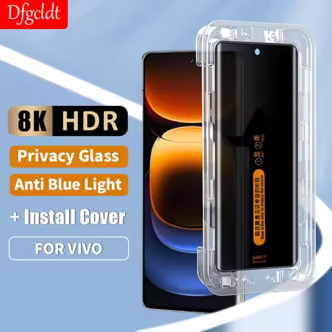 One click installation Screen Protector For Vivo iQOO 12 11 10 9 8 Pro Anti-spy Curved Tempered Glas