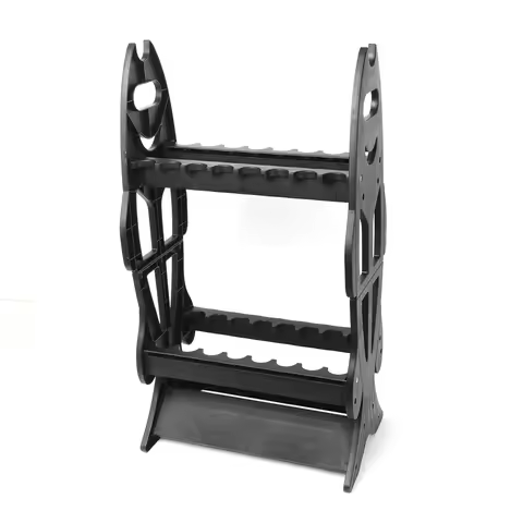 Fish Shape 16 Fishing Rod Holder Storage Rack Compact Fishing Pole Stand Organizer Fishing Pole Stan