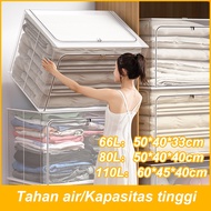 Multifunction Storage Box Steel Frame Waterproof Clothes Storage 24L/66L/80L/110L