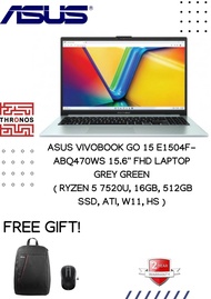 Asus VivoBook Go 15 E1504F-ABQ470WS 15.6'' FHD Laptop Grey Green