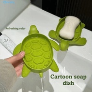 IVORY Turtles Shape Soap Box, Anti-slip Plastic Drain Soap Holder Box, Rack Self Draining Cute Soap 