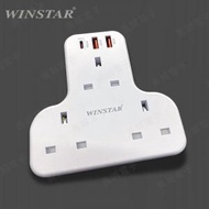 WINSTAR - WINSTAR 智能快充PD20W 3位T型插座3AC+2A1C 拖板 | 支援快速充電 | 電源插座 萬能插