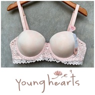 CODE BYH206 PNK Bra Young Hearts Size 32B 34B 36B Push Up Bra