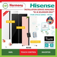 𝐍𝐄𝐖* (FREE DELIVERY KL) HISENSE 660L Side by Side Inverter Fridge RS728N4AWPU / RS728N4AWU / RS728N4