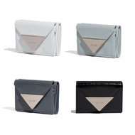 Fennec -  CRINKLE TRIANGLE TRIPLE WALLET D / light grey mid dark black shrunken cowhide leather cash