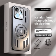 YYN Case For OPPO Reno 14 Pro 5G Reno14 Casing Frosted metal magnetic lens film with heat dissipatio