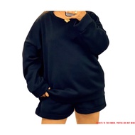 Plus Size XL-4XL Sweatshirt and Shorts Set Airport Outfit, Cozy Cold Weather Coords Rainy Day Outfit