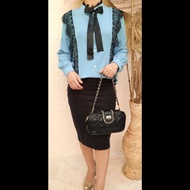 Korean Style Women's LACE BLOUSE, Long Sleeves, Office Wear, Imported from BANGKOK, THAILAND, BKK