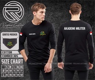 Kaos Akademi militer lengan panjang.free masker