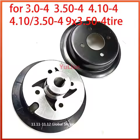 for 3.00-4 3.50-4 4.10-4 4.10/3.50-4 9x3.50-4 tire tyre 4 inch aluminum alloy wheel rim Keyway hub 1