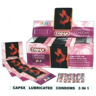 Capsx Lubricated Condom 3in1 3's