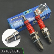 2Pcs A7TC/D8TC Spark Plug Three-sided Electrode for GY6 CG 50 70 110 125 150CC Motorcycle Atv Scooter Dirt Bike Go Kart