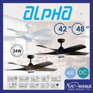 ALPHA AXIS 5 BLADES DC Motor Ceiling Fan with 3 Tone LED Light Kit and Remote Control