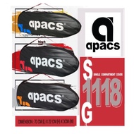 Apacs 1 Zip Badminton Bag (original)  Single bag racket bag