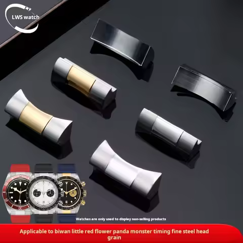 20mm 21mm 22mm Rubber Strap Curved Stainless Steel Head End Link for Tudor Biwan M79363 Little Small