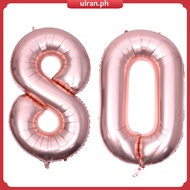 40 Inch Happy Birthday Balloon Balloons Luftballons Number Rose Gold Fireplace 86.00X60.00X0.10CM Go