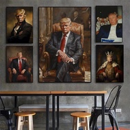 Potret Sejarah Donald J. Trump Bergaya Vintage, Poster dan Cetakan Seni untuk Hiasan Dinding Bilik T