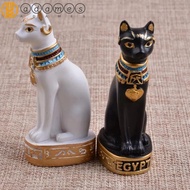 ADAMES Cat Goddess Statue, Mini Resin Egyptian Cat Figurine, Home Decor Exquisite Simulated Vintage Cat Sculptures Car Desktop