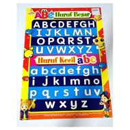 wall poster basic ABC and 123 number for early educational learning poster pembelajaran kanak - kana