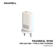 PAVAREAL W108 65W GaN USB + TYPE-C FAST CHARGER