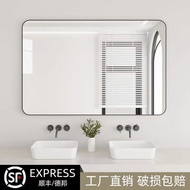 Toilet Wall Hanging Mirror Self-Adhesive Bathroom Toilet Toilet Wash Table Wall-Mounted Punch-Free Cosmetic Mirror Wall-Mounted