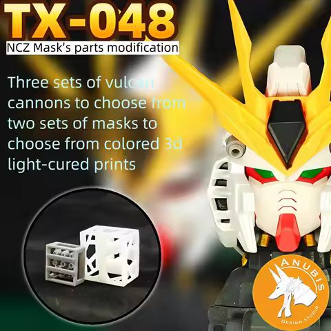 for NCZZW MG 1/100 RX-93 Nu Fortune Meow's Style NONGCHANGZHU Model Anubis TX-048 V-Slit 2 Mask Open