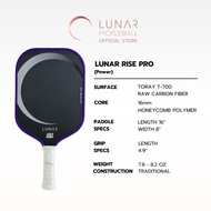 Lunar Pickleball RISE PRO 14mm16MM Deep Purple Color Toray T-700 Raw Carbon Fiber 73/255