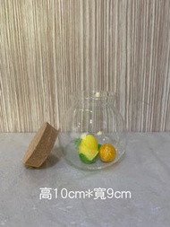 &lt;全新&gt;軟木塞玻璃瓶 球型玻璃罐 不凋花玻璃罩 透明儲物罐 雜物罐 收納瓶