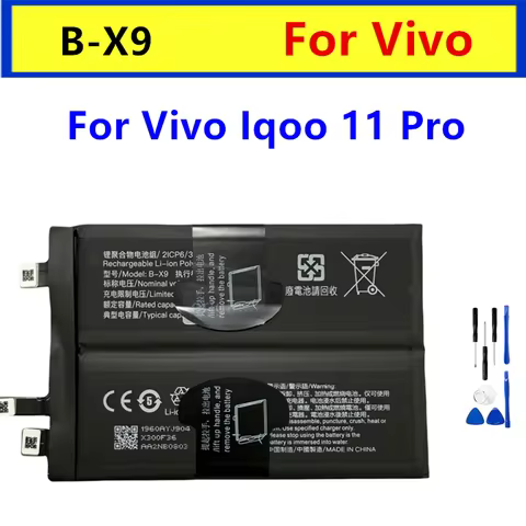 NEW B-X9 For Vivo Iqoo 11 Pro 2350Mah Mobile Phone Battery Long-Lasting Premium Replacement + Free T