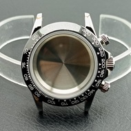 39.3mm Men's watches metal case FIT VK63 movement case watch accessories watch parts Fits 20mm strap