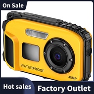 1080P Waterproof Digital Camera, 48MP Video Camera with 2.4 Inch IPS Screen, IP68 5M Deep, 4X Zoom