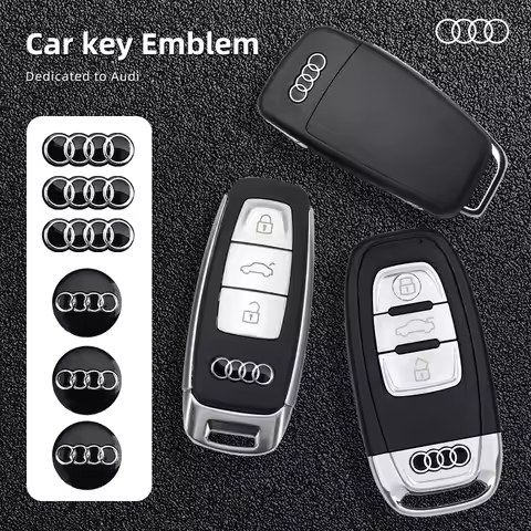 10pcs 16mm 14mm Key Fob Logo BMW Sticker Emblem Badge For Audi B8 B7 B5 B6 B9 8P A1 A3 A4 A5 A7 A8 Q