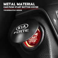 For Kia Forte Car Push Start Button Cover Metal Engine Start Stop Protection Cap for forte 2010 2012