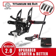 Arashi V2.0 CNC Adjustable Rearset Footrest Foot Pegs For YAMAHA YZF-R6 2006-2016 / YZF R6 2007 2008