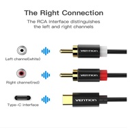 MUSICER 1M Type C To RCA Audio Cable 2 RCA Aux Cord Converter USB C Audio Line For Laptop Mobile Pho