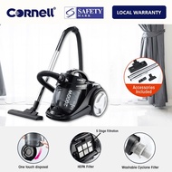 Cornell Bagless Canister Vacuum Cleaner w/ Hepa Filter Cyclone System CVC-PH2000CH - 1 Year Warranty