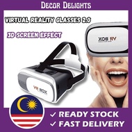 2.0 3D Virtual Reality Glasses For Mobile Phone 2nd Generation VR Headset VR  Cermin Mata 3D Movies 