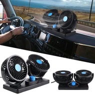 Kipas Angin Mobil Double-Headed Fan Aksesoris Mobil Interior - Kipas Mobil 12/24 Volt Double Fan - CTShop