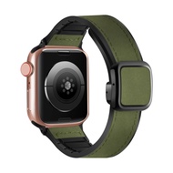 สายหนังแท้สำหรับสายคาด Apple Watch สร้อยข้อมือแม่เหล็กรุ่น9 8 7 6 5 4 3 2 1 SE ขนาด45มม. 44มม. 40มม. 41มม. 49มม. 42มม. 38มม. Ultra2พิเศษ