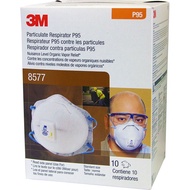 3M PARTICULATE RESPIRATOR 8577, P95, WITH NUISANCE LEVEL ORGANIC VAPOR RELIEF (5PCS-BOX),