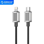 ORICO USB C to Lightning Charging Cord Zinc Alloy Head 29W Nylon Cable for iPhone 15 14 13 Pro 12 Pro Max 12 11 X XS, AirPods Pro（GQZ29）
