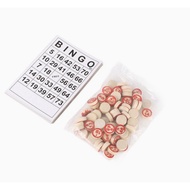 Wooden Bingo Game set Number games Chess Bingo toy