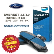 Original Bendix [DB1681GCT] Front Brake Pad Ford Ranger XLT /Ford Everest 2.5/3.0