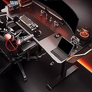 JKGHK Sit Stand Desk, Adjustable Standing Desk with LED Lights, Stand Up Desk with 3 Preset Heights,