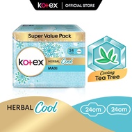 Kotex Herbal Cool Pad Maxi 24cm / Overnight 32cm (3 Pack)