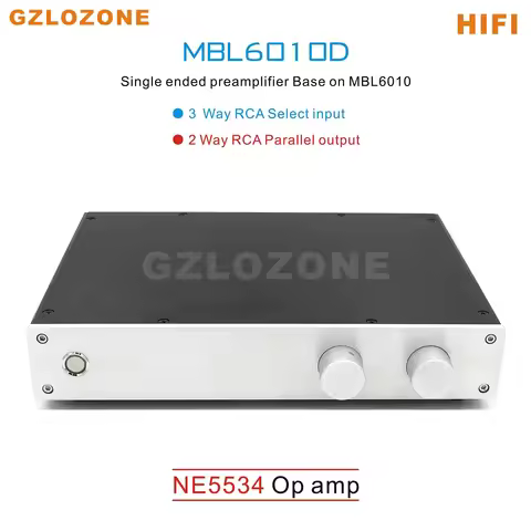 HIFI 6010D Preamplifier NE5534 Base On M-B-L6010 Preamp Circuit 3 Way In and 2 Way Out
