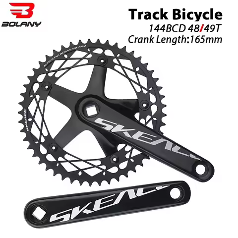 SKEACE 144BCD Bicycle Crankset Mountain Bike Square Hole Crank Aluminum Alloy Single Speed Crank Cha