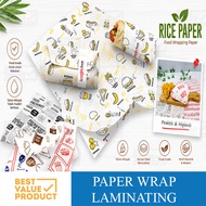 Paper Wrap Motif 18x18 cm Contents 100 pcs Food Grade Laminated Printing Rice Paper 18 x 18