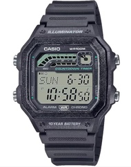 นาฬิกาข้อมือดิจิทัล CASIO รุ่น WS-1600H สายเรซินสีดำ กระจกมิเนอรัล ขนาดหน้าปัด 40mm พร้อมฟังก์ชันวัด